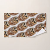 Cute Little Northern Saw Whet Owls Bad Handdoek (Handdoek)