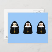 Cute Little Nuns Briefkaart (Voorkant / Achterkant)
