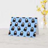Cute Little Nuns Kaart (Gele Bloem)