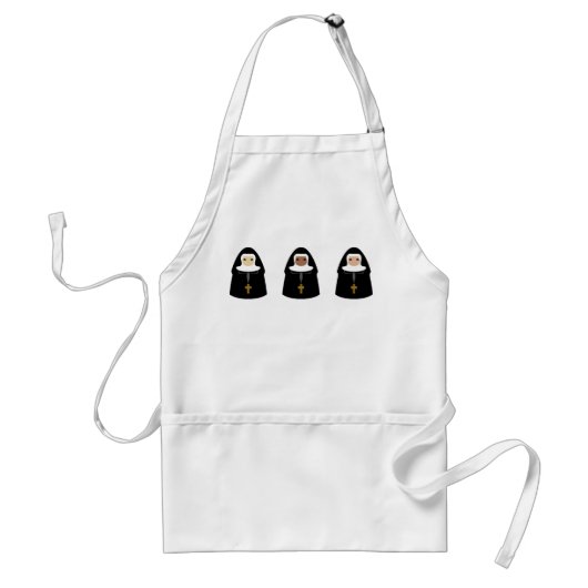 Cute Little Nuns Standaard Schort (Voorkant)