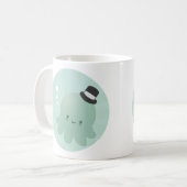 Cute Little Octopus met een zwarte bovenste pet Koffiemok (Voorkant links)