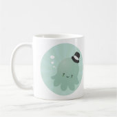 Cute Little Octopus met een zwarte bovenste pet Koffiemok (Links)