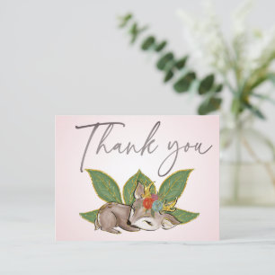 Cute Little Oh Deer Greenery Woodland Wild Friends Briefkaart