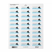 Cute Little Orca Whale Adres Etiket (Full Sheet)