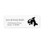 Cute Little Orca Whale Etiket (Voorkant)