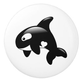 Cute Little Orca Whale Keramische Knop