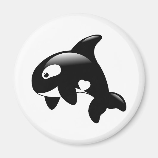 Cute Little Orca Whale Magneet (Voorkant)