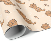 Cute Little Otter Cadeaupapier (Rol Hoek)