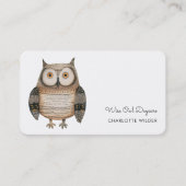 Cute Little Owl Daycare Business Card Visitekaartje (Voorkant)