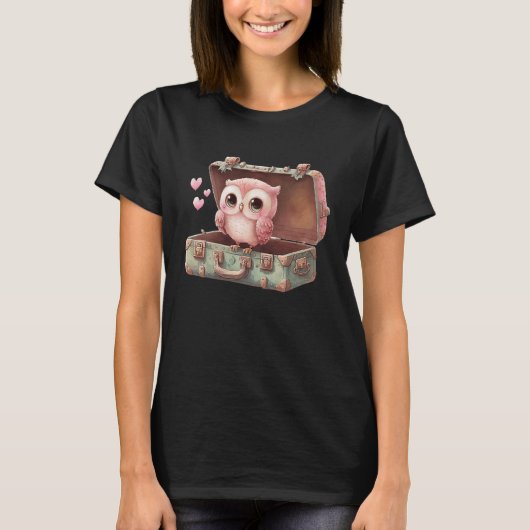 Cute Little Owl Valetines Animal Love 15 T-shirt (Voorkant)