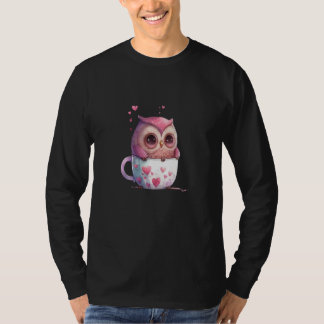 Cute Little Owl Valetines Animal Love  20 T-shirt