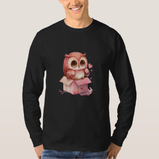 Cute Little Owl Valetines Animal Love  25 T-shirt