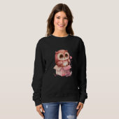 Cute Little Owl Valetines Animal Love  25 Trui (Voorkant volledig)