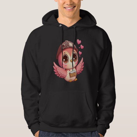 Cute Little Owl Valetines Animal Love  8 Hoodie (Voorkant)
