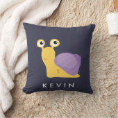 Cute Little PAARS SNAIL chevron gepersonaliseerd Kussen (Deken)