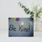 Cute Little Painted Rock Be Kind Briefkaart (Staand voorkant)