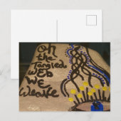 Cute Little Painted Rock Web We Weave Briefkaart (Voorkant / Achterkant)