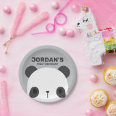 Cute Little Panda Beer Birthday Papieren Bordje (Feest)