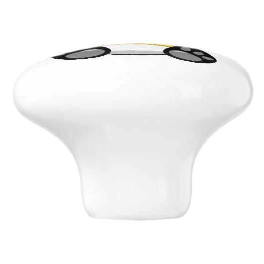 Cute Little Panda Keramische Knop (Zijkant)