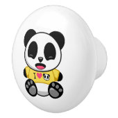 Cute Little Panda Keramische Knop (Rechts)