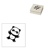 Cute Little Panda Rubberstempel (Gestempeld)