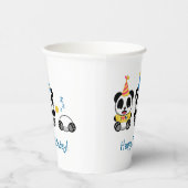 Cute Little Pandas Birthday Papieren Bekers (Rechts)