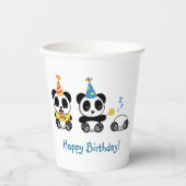 Cute Little Pandas Birthday Papieren Bekers (Voorkant)