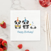 Cute Little Pandas Birthday Servet (Insitu)