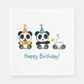 Cute Little Pandas Birthday Servet (Voorkant)