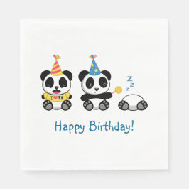 Cute Little Pandas Birthday Servet