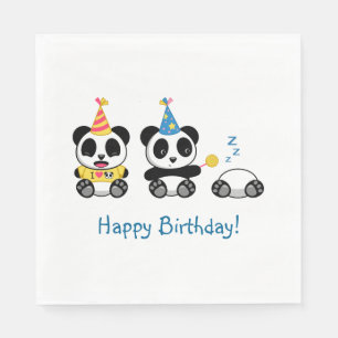 Cute Little Pandas Birthday Servet
