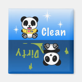 Cute Little Pandas Clean Dirty Magneet