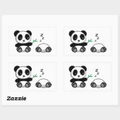 Cute Little Pandas Rechthoekige Sticker (Vel)