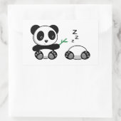 Cute Little Pandas Rechthoekige Sticker (Tas)