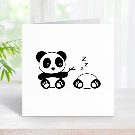 Cute Little Pandas Rubberstempel