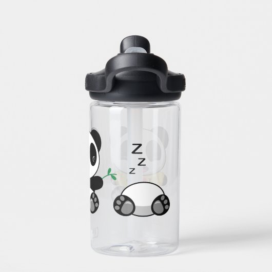 Cute Little Pandas Waterfles (Achterkant)