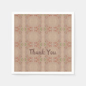 Cute Little Patterned Bedankt Cocktail Napkins Servet (Voorkant)