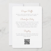 Cute Little Peanut Elephant QR Code Baby Borrel Kaart (Achterkant)