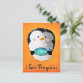 Cute Little Penguin Briefkaart (Staand voorkant)
