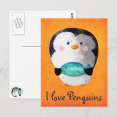 Cute Little Penguin Briefkaart (Voorkant / Achterkant)