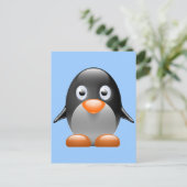 Cute Little Penguin Briefkaart (Staand voorkant)