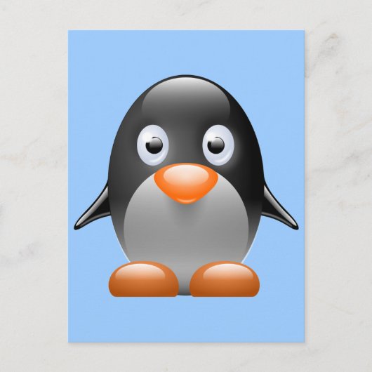 Cute Little Penguin Briefkaart (Voorkant)