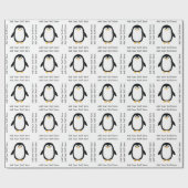 Cute Little Penguin Cadeaupapier (Vlak)
