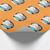 Cute Little Penguin Cadeaupapier (Hoek)