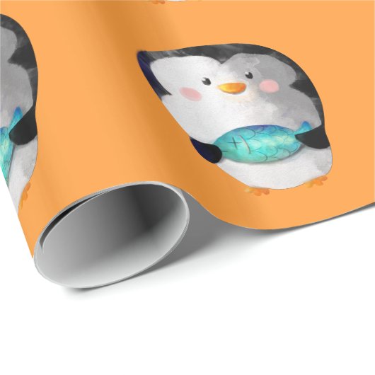 Cute Little Penguin Cadeaupapier (Rol Hoek)