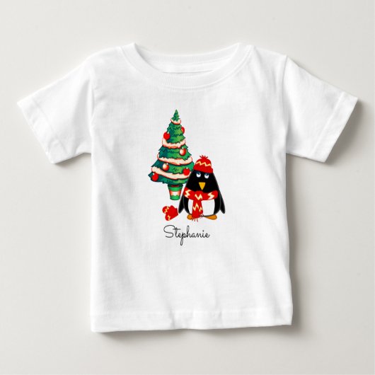 Cute Little Penguin | Eigen naam kerstcadeautje (Voorkant)