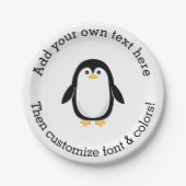 Cute Little Penguin Papieren Bordje (Voorkant)