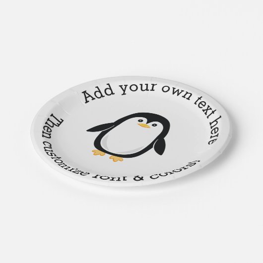 Cute Little Penguin Papieren Bordje (Gekanteld)