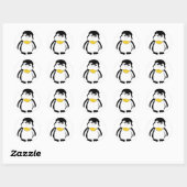 Cute Little Penguin Ronde Sticker (Vel)