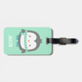Cute Little Penguin Winter Kinderen Bagage Label (Achterkant horizontaal)